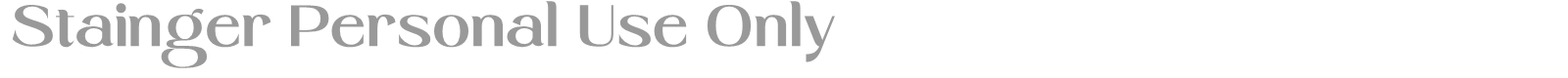 Stainger font preview